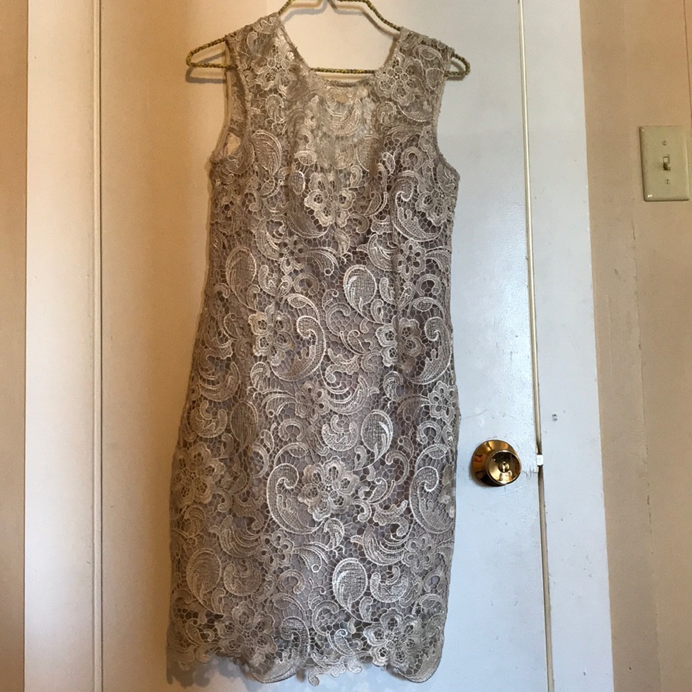 Silver lace dresss
